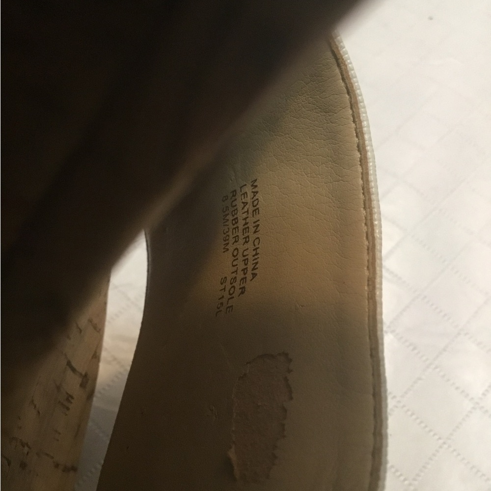 Michael Kors White Slide Wedge Sandals with Silver Logo - Picture 13 of 16